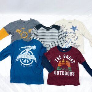 Boy's Long Sleeve Shirt Bundle Of 5 GAP Play Tops